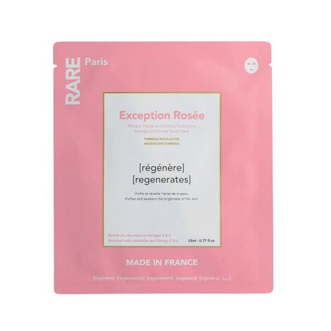 восстанавливающая тканевая маска для лица exception rosée rare paris, 23 мл розовая