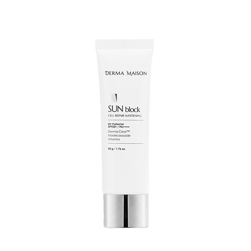 derma maison sun block cell repair whitening spf50+pa++++ (50g) солнцезащитный крем