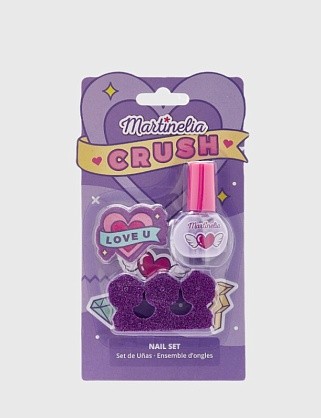 crush, мини набор фиолетовый. лак для ногтей, бальзам для губ 