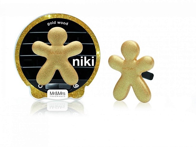 ароматизатор для автомобиля /niki/ сверкающий золотистый/gold wood/ золотое дерево (10013150/311018/
