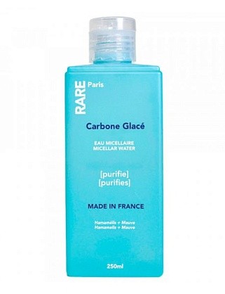 очищающая мицеллярная вода для лица carbone glace, торговая марка rare paris