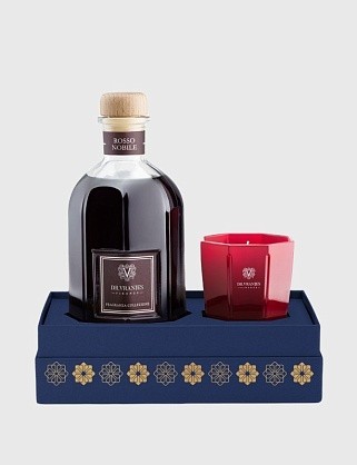 подарочный набор rosso nobile диффузор 250 мл + ароматическая свеча 80 гр