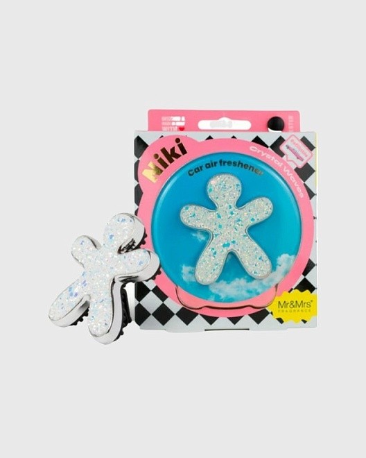 ароматизатор для автомобиля /niki/ белые пайетки/crystal waves/ кристальные волны