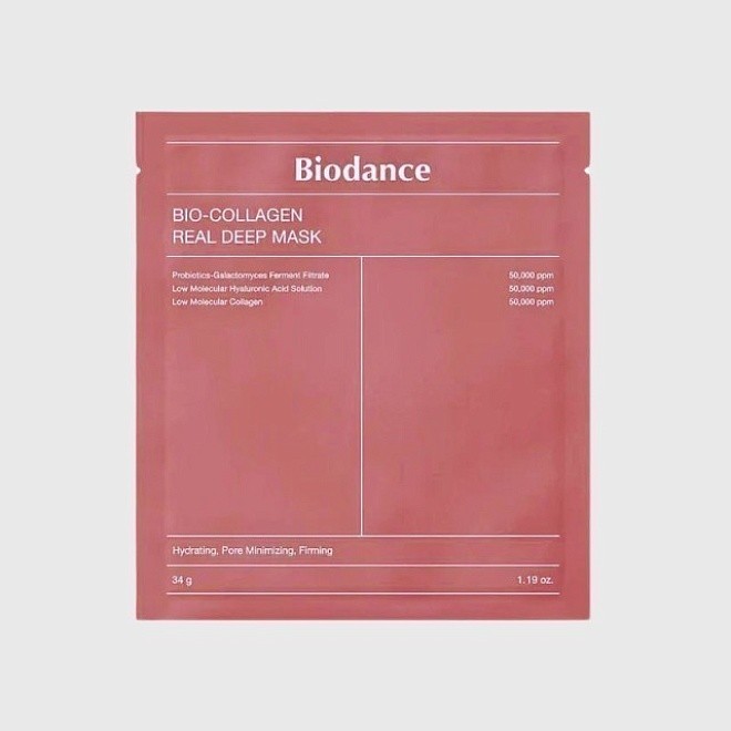 ночная гидрогелевая маска с коллагеном для эластичности кожи biocollagen real deep