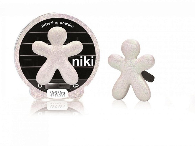 ароматизатор для автомобиля /niki/ сверкающий белый/glittering powder/ пудровый