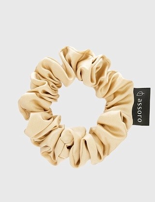 шелковая резинка для волос m - кремовая