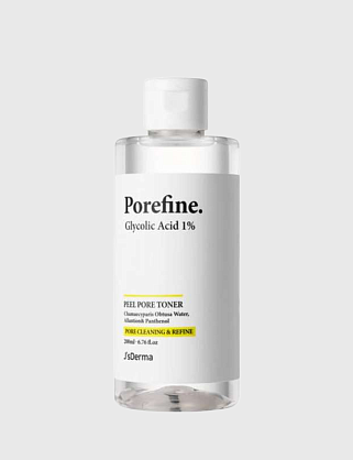 jsderma porefine peel pore toner glycolic acid 1% toner  (200ml) пилинг тонер с гликолевой кислотой