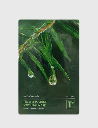 успокаивающая тканевая маска для лица "чайное дерево"  tea tree purifine, 23 мл