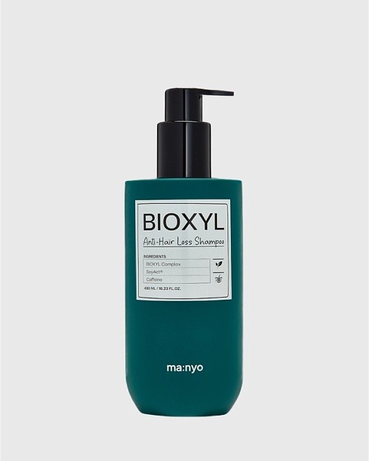 шампунь для укрепления волос ma:nyo “bioxyl anti-hair loss shampoo”, 480ml