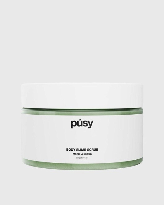 скраб-слайм для тела pusy matcha detox 