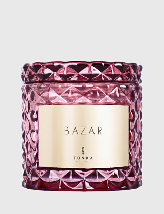 свеча аромат «bazar» стакан бордовый 50 (тубус)