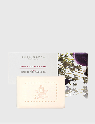 мыло туалетное твердое thyme & red rubin basil 150 гр