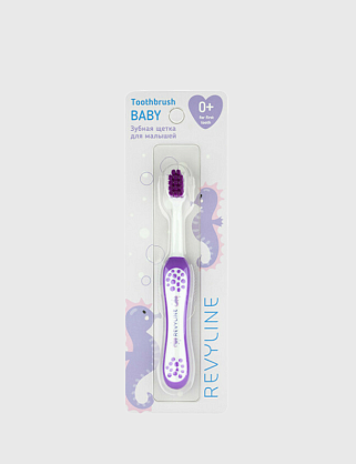 baby s3900 зубная щетка, от 0 до 3 лет, фиолетовая