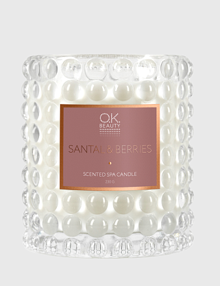 ароматическая спа свеча ok beauty scented spa candle zest&smoke (6179)