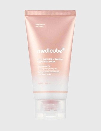 маска-плёнка с коллагеном и ниацинамидом collagen milk toning wrapping mask 75мл