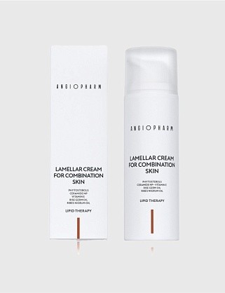 ламеллярный крем для комбинированной кожи лица "ангиофарм", 50 мл