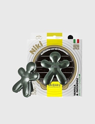 ароматизатор для автомобиля /niki/ хромированный титан /new car/ новая машина