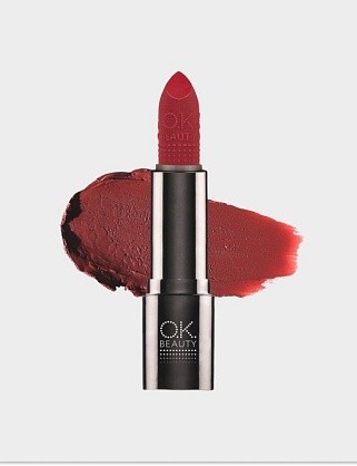 увлажняющая стойкая матовая помада ok beauty / ok beauty silk matt creamy lipstick тон: ruby 