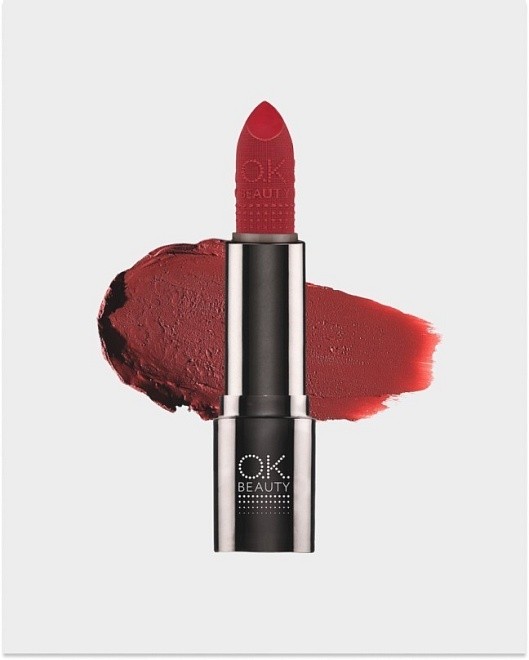 увлажняющая стойкая матовая помада ok beauty / ok beauty silk matt creamy lipstick тон: ruby 