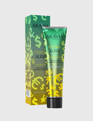 крем для рук money aura с маслом арганы и золотыми частицами, 100 мл