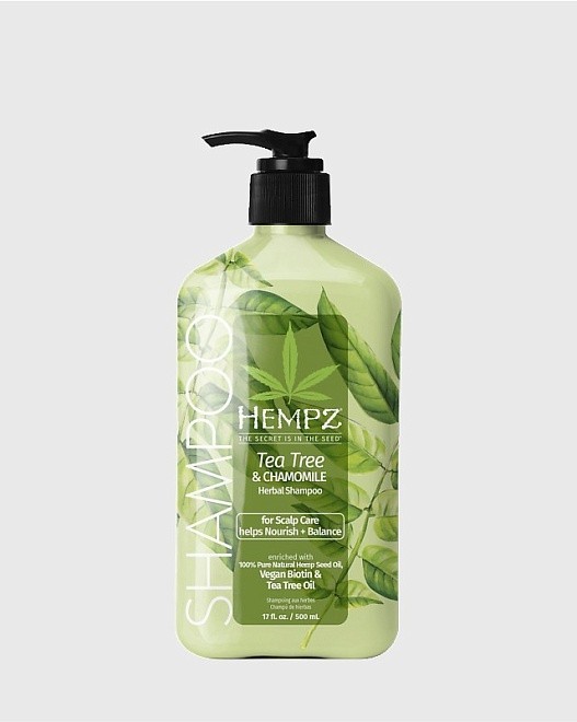 шампунь hempz здоровые волосы чайное дерево и ромашка / hempz tea tree & chamomile herbal 1000 мл