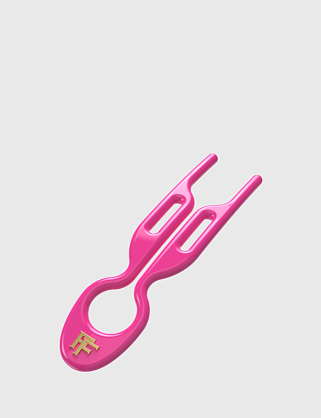 бокс (3 шт) шпилька hairpin no1 - розовый неон (strawberry pink)