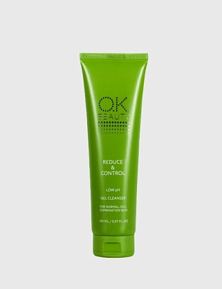 гель для умывания с ана/ bha кислотами и ниацинамидом ok beauty reduce & control/ ok beauty reduce &