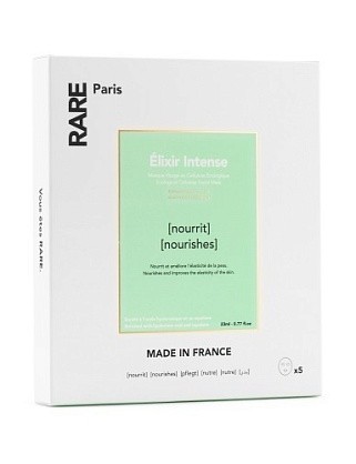 питательная тканевая маска для лица élixir intense rare paris, 23 мл (упаковка 5 шт)