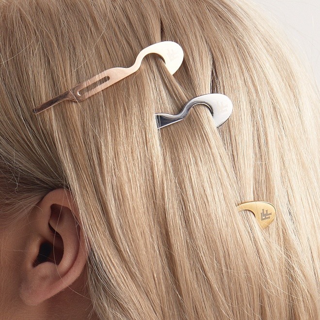 металлическая шпилька hairpin no1 в тубусе, 1 шт - розовое золото - rose gold