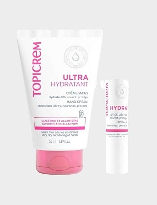 набор ультра-увлажняющий крем для рук 50 мл + бальзам для губ 4 г hydra+ 