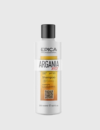argania rise organic шампунь для придания блеска с маслом арганы, 250 мл.