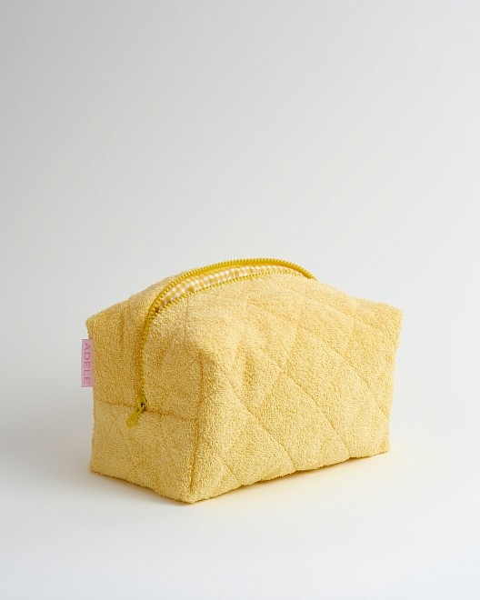 косметичка махровая лимонная 
