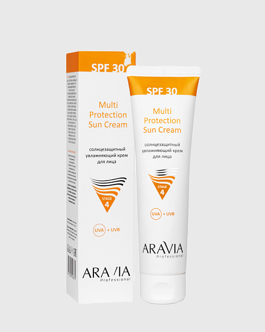 солнцезащитный увлажняющий крем для лица multi protection sun cream spf 30, 100 мл