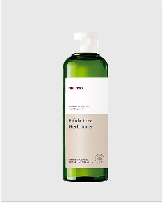 успокаивающий тонер для лица ma:nyo “bifida cica herb toner”, 210ml