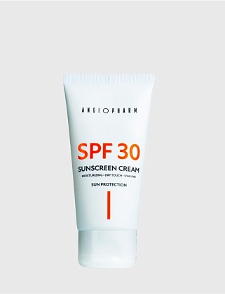 солнцезащитный крем для лица spf 30"ангиофарм", 50 мл