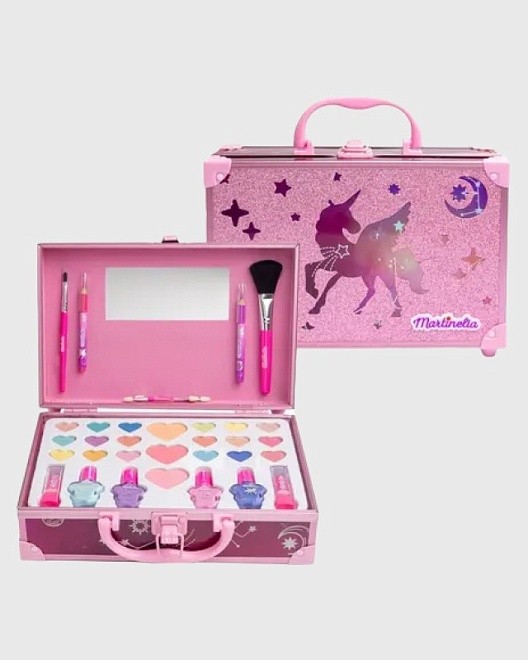 дорожный блестящий кейс, единорог