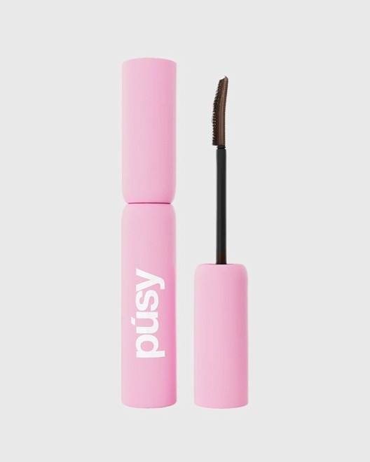 классическая тушь для ресниц pusy dark brown, 10 мл.