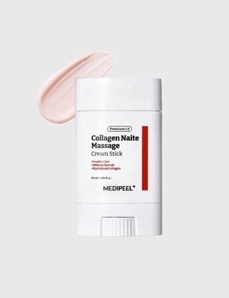 омоложивающий стик для шеи и декольте medipeel⁺ premium collagen naite massage stick 1.0 (55мл)