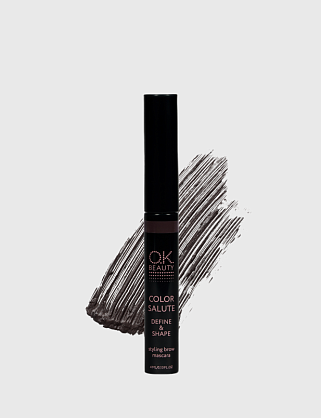 тушь оттеночная для объема и фиксации бровей ok beauty define & shape/ ok beauty тон ash 