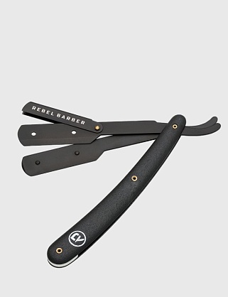 опасная бритва со сменным лезвием rebel barber professional black