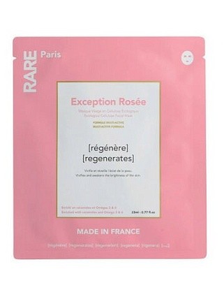 восстанавливающая тканевая маска для лица exception rosée rare paris, 23 мл розовая