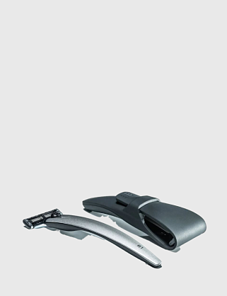 набор bolin webb r1, бритва r1 серебристая, дорожный чехол