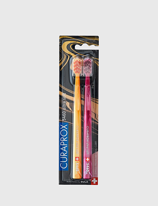 набор зубных щеток "ultrasoft", d 0,10 мм (2 шт.) duo marble 2023