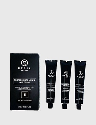 профессиональная мужская краска для волос rebel barber light brown (5) 3 х 40 мл