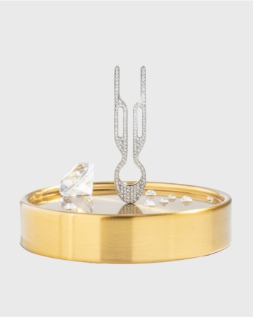 Металлическая шпилька Hairpin No1 Swarovski в тубусе, 1 шт - Белое золото - White gold steel 1