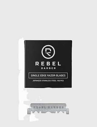 сменные лезвия для опасных бритв rebel barber single blade 100 шт.
