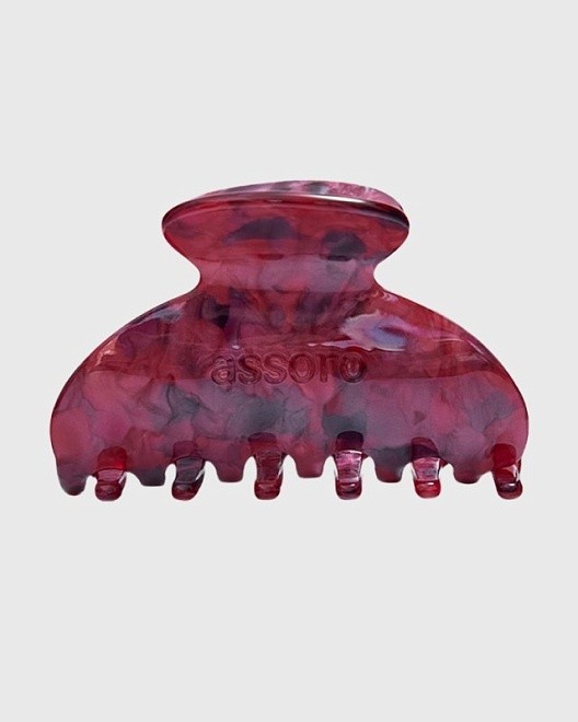 краб для волос - гранат