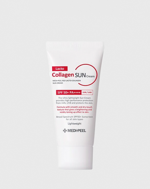 солнцезащитный крем с коллагеном medi-peel red lacto collagen sun cream spf50+ pa+++