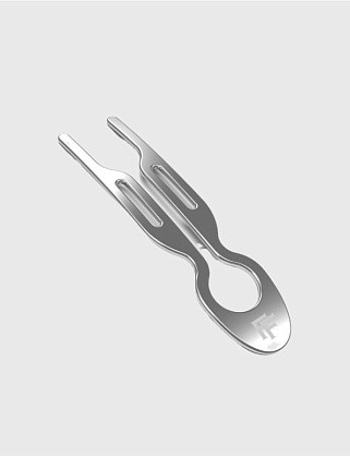 металлическая шпилька hairpin no1 в тубусе, 1 шт - серебряный - metal white gold