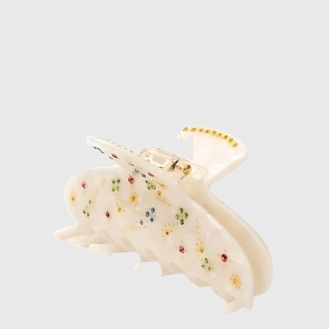 краб для волос - белая лили